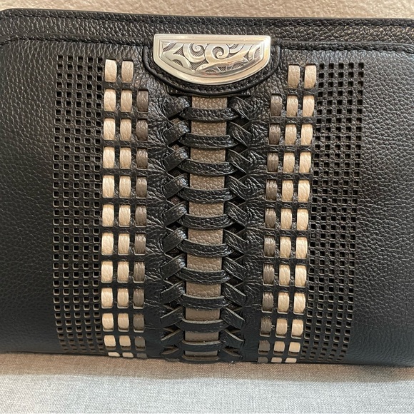 Brighton Martina Black and Tan Crossbody Bag - Picture 2 of 6